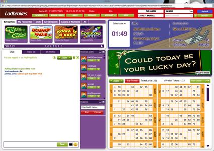 ladbrokes bingo login